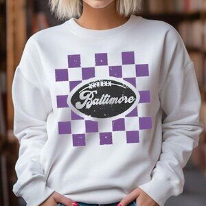 Vintage Ravens Football Sweatshirt Retro NFL Crewneck Baltimore Game Day Fan 05